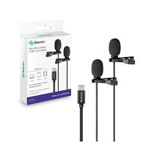 Micrófono doble USB C de solapa STEREN MOV-031