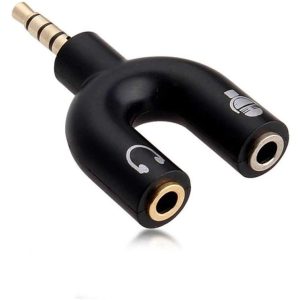 Adaptador de Audio y Micrófono a plug 3.5 mm