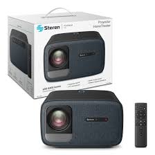 Proyector Steren + Teatro en Casa + Full HD + Funcion Espejo + Bluetooth, Enfoque Auto + Trapecio + Sistema sellado Optico