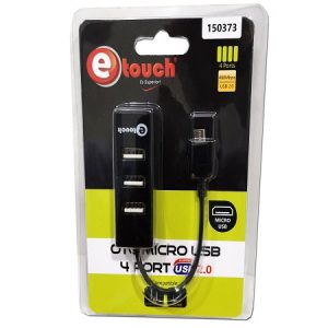 LIQUIDACIÓN.  Adaptador OTG MICRO USB 4 PUERTOS ETOUCH