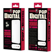Power Bank 20000 mAh bateria portatil pop digital Wekome BLANCO