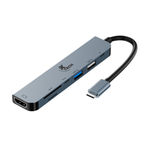 Adaptador multipuerto 7 en 1 con conexión USB-C