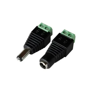 Conectores de Energía macho y hembra para cámara de seguridad