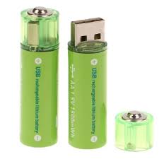 SharpStar -Pilas recargables USB (2 pilas AA de 2000 mAh y 1,5 V) – ION DE LITRO AA